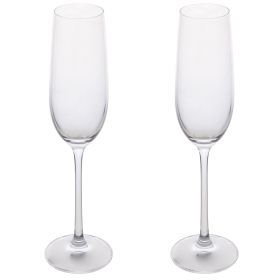 Set 2 fl&#251;te in vetro 250 ml, trasparente, Camille Sibilla
