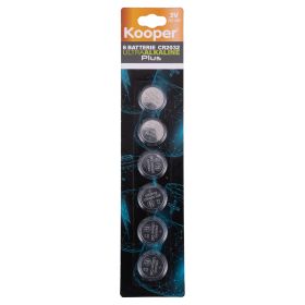 Set 6 batterie a bottone CR2032 3.0V, Kooper