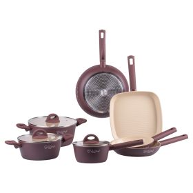 Batteria 10 pezzi, rivestimento in ceramica, induzione, Tropea S&#236;Chef