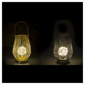 Lampada da tavolo in ferro a batteria, &#216;16x22 cm, Sibilla