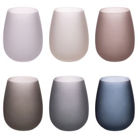 Set 6 bicchieri acqua 500 ml effetto frosted