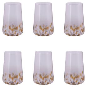 Set 6 bicchieri acqua 590 ml in vetro, Lillia Gold