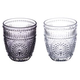 Set 2 bicchieri acqua 330 ml, trasparente e fum&#233;, Siviglia Sibilla