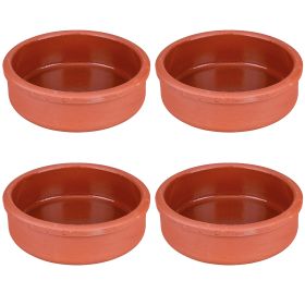 Set 4 cocotte in terracotta Ø15 cm
