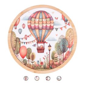 Mattonella tonda decorativa in gres e bamb&#249;, Balloon
