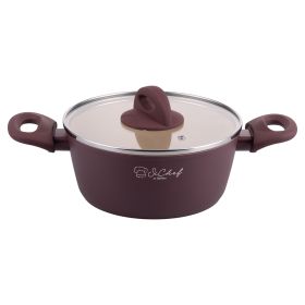 Casseruola con coperchio 20 cm, rivestimento in ceramica, induzione, Tropea SìChef