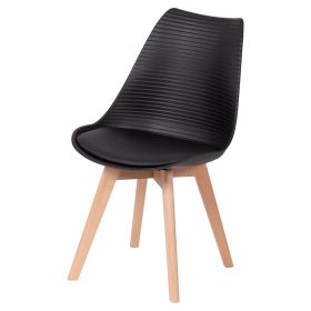 Sedia arredo design moderno, gambe in legno e seduta imbottita, Metropolitan Sibilla