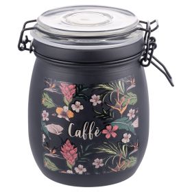 Barattolo Caff&#232; 750 ml in vetro, grigio antracite, Botanico S&#236;Chef