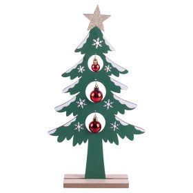 Decorazione Albero di Natale in legno h. 41 cm, verde, Natale Chic