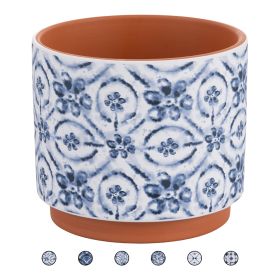Vaso arredo in ceramica h. 12 cm, decoro geometrico, Sibilla