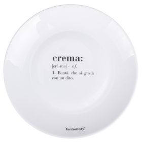 Piatto frutta tondo in vetro opalino