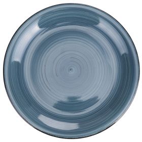 Piatto piano azzurro in stoneware