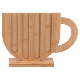 Porta capsule tazza, colore legno naturale