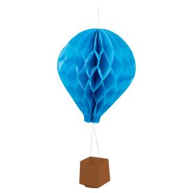 Mongolfiera decorativa appendino 3D in carta con chiusura con biadesivo h. 28 cm, Origami