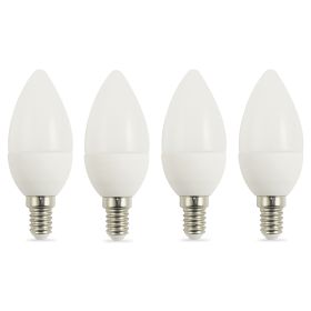 Set 4 lampadine LED E14 7 W luce calda, Kooper