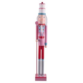 Soldato candy natalizio in legno h. 81 cm, Santa&#39;s House