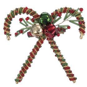 Anello porta tovagliolo, candy e campanelle, Xmas