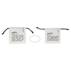 Sacchetto aglio in cotone con laccetto, double face, avorio, Victionary