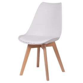 Sedia arredo design moderno, gambe in legno e seduta imbottita, Metropolitan Sibilla