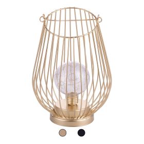 Lampada da tavolo in ferro a batteria, taglio inclinato, Ø16x22 cm, Sibilla