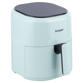 Friggitrice ad aria 5,5 L, display touch, 1200 W, acquamarina, Kooper