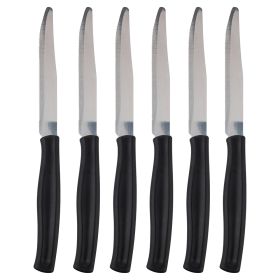 Set 6 da tavola seghettati, nero, SìChef