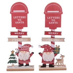 Cassetta lettere decorativa con babbo Natale h. 30 cm, Santa's House