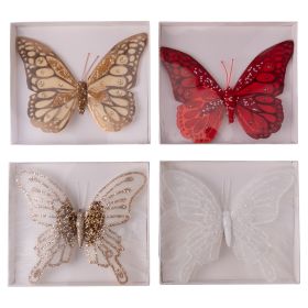 Farfalla decorativa con clip in ferro
