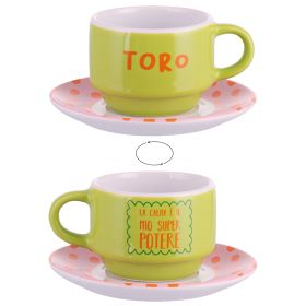 Tazzina caffè 100 ml con piattino, More Amor Toro