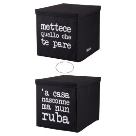Cubo contenitore multiuso con coperchio, S.P.Q.eRe