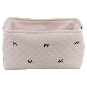 Cesta trapuntata con fiocchetti in poliestere, Ribbon