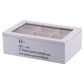 Scatola porta t&#232; e tisane, grigio, Victionary