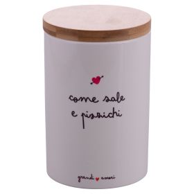 Barattolo sale in ceramica 750 ml, Grandi Amori