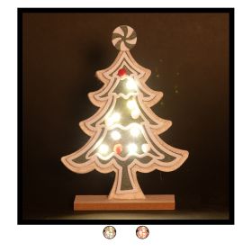 Albero decorativo con led h. 22 cm, Santa's House