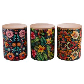 Biscottiera in ceramica con coperchio in bambù 2000ml, Valencia