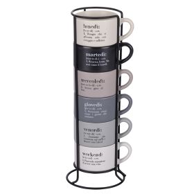 Set 6 tazzine caff&#232; 90 ml con stand, Victionary