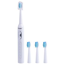 Spazzolino sonico elettrico ricaricabile 5 modalità, bianco, Kooper