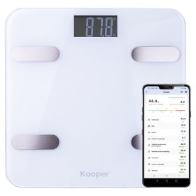 Bilancia Pesapersone analisi corporea, OKOK app, nero, Kooper