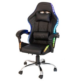 Poltrona gaming RGB high quality, con telecomando, nera