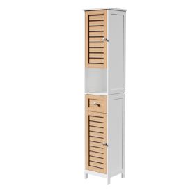 Mobiletto a colonna in legno MDF laccato, 2 ante e 1 cassetto, Sìordine