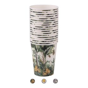Set 18 bicchieri monouso in carta, Floral
