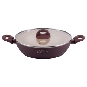 Tegame con coperchio 28 cm, rivestimento in ceramica, induzione, Tropea SìChef