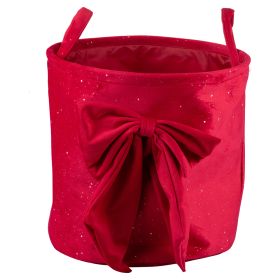 Cesta con doppia impugnatura e fiocco, Xmas