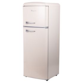Frigorifero vintage doppia porta 240 L 54,6x55,4x148,7cm, avorio, Kooper