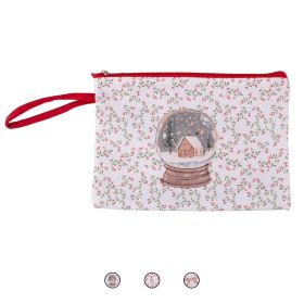 Pochette multiuso in policotone, Xmas Cottage