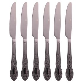 Set 6 coltelli in acciaio inox, nero lucido, Wonderland