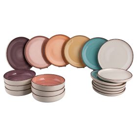 Servizio piatti 18 pezzi, Baita Modern Acquerello