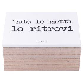 Scatola portaoggetti in legno, S.P.Q.eRe