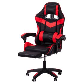 Poltrona gaming high quality con ruote e poggiapiedi integrato, rosso