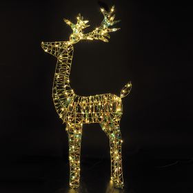 Renna natalizia luminosa 180 microled, bianco caldo, Santa's House